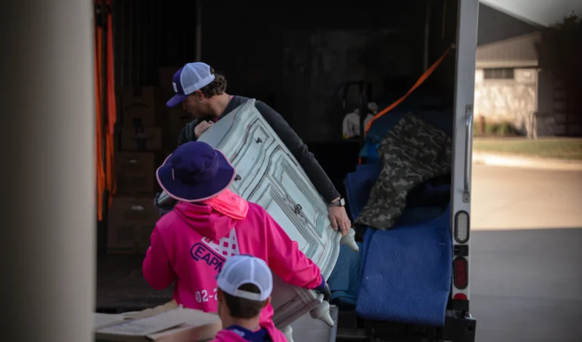 Furniture being transported during in state moving Nebraska service